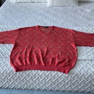 Stylish Red V-Neck Sweater for Men
